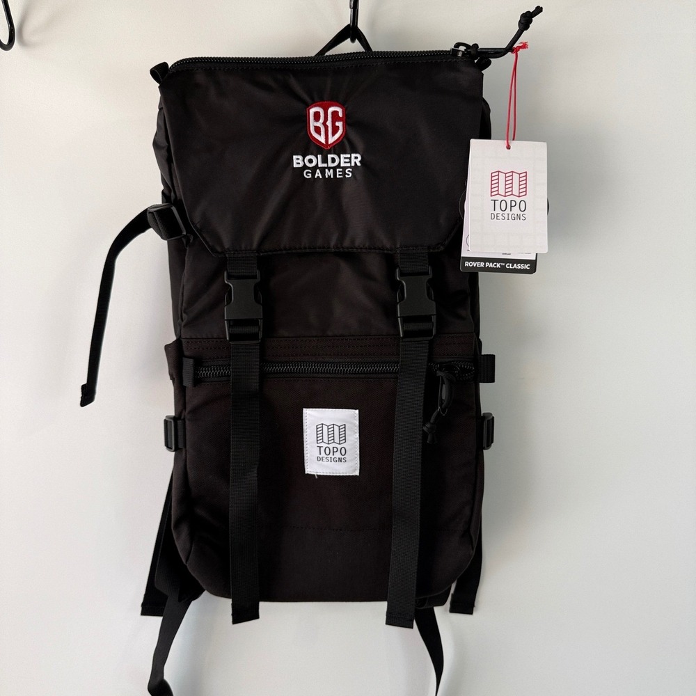 Topo Designs Rover Pack Classic Mens OS Black Backpack 20L Laptop Sleeve Bolder - Picture 2 of 12